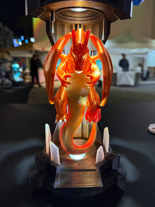 Fire Lizard Tank with LED Lights